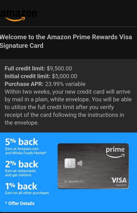 Prime Visa and Amazon Visa Approval Process.